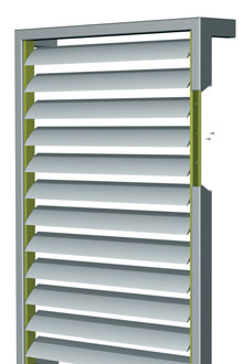 end fixed louvres